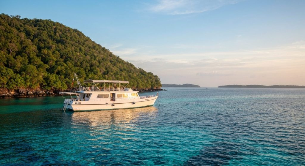 best raja ampat diving location for you — Photorealistic editorial travel photograph relevant to: The direct-booking lux