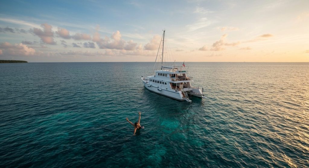 cape kri raja ampat guided dive near me — Photorealistic editorial travel photograph relevant to: The direct-booking lux
