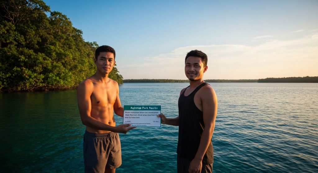 raja ampat marine park permit — Photorealistic editorial travel photograph relevant to: The direct-booking luxury operat